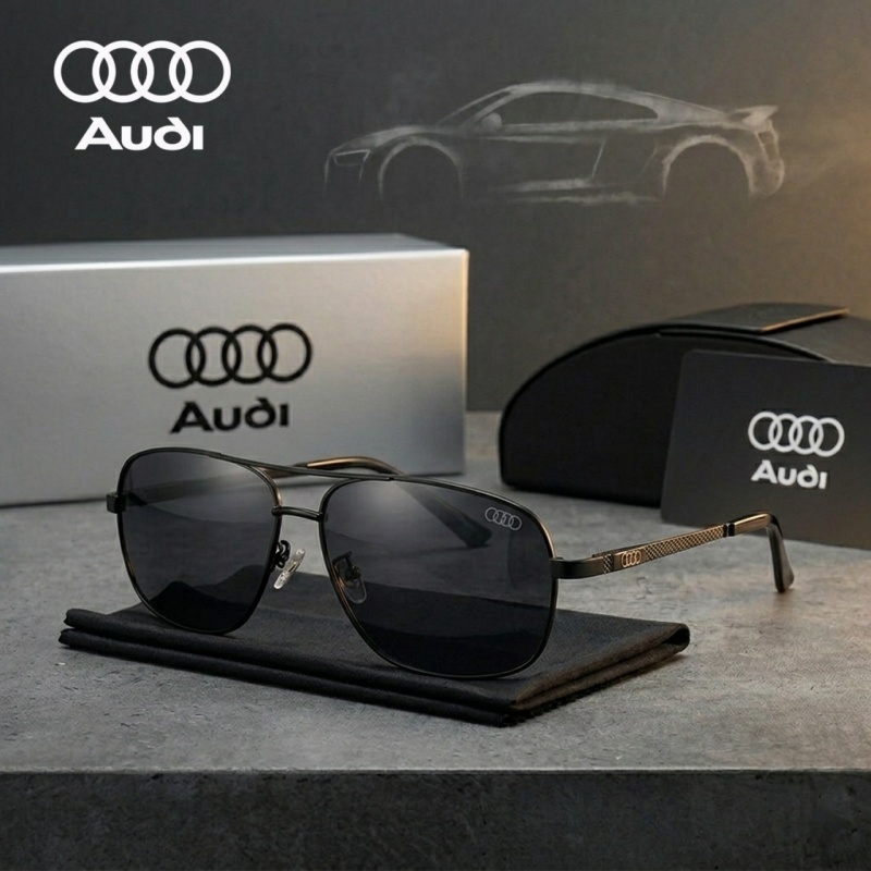 Sunglasses Aviator Polarized - Kacamata Hitam Mewah AUDI Polarisasi Model