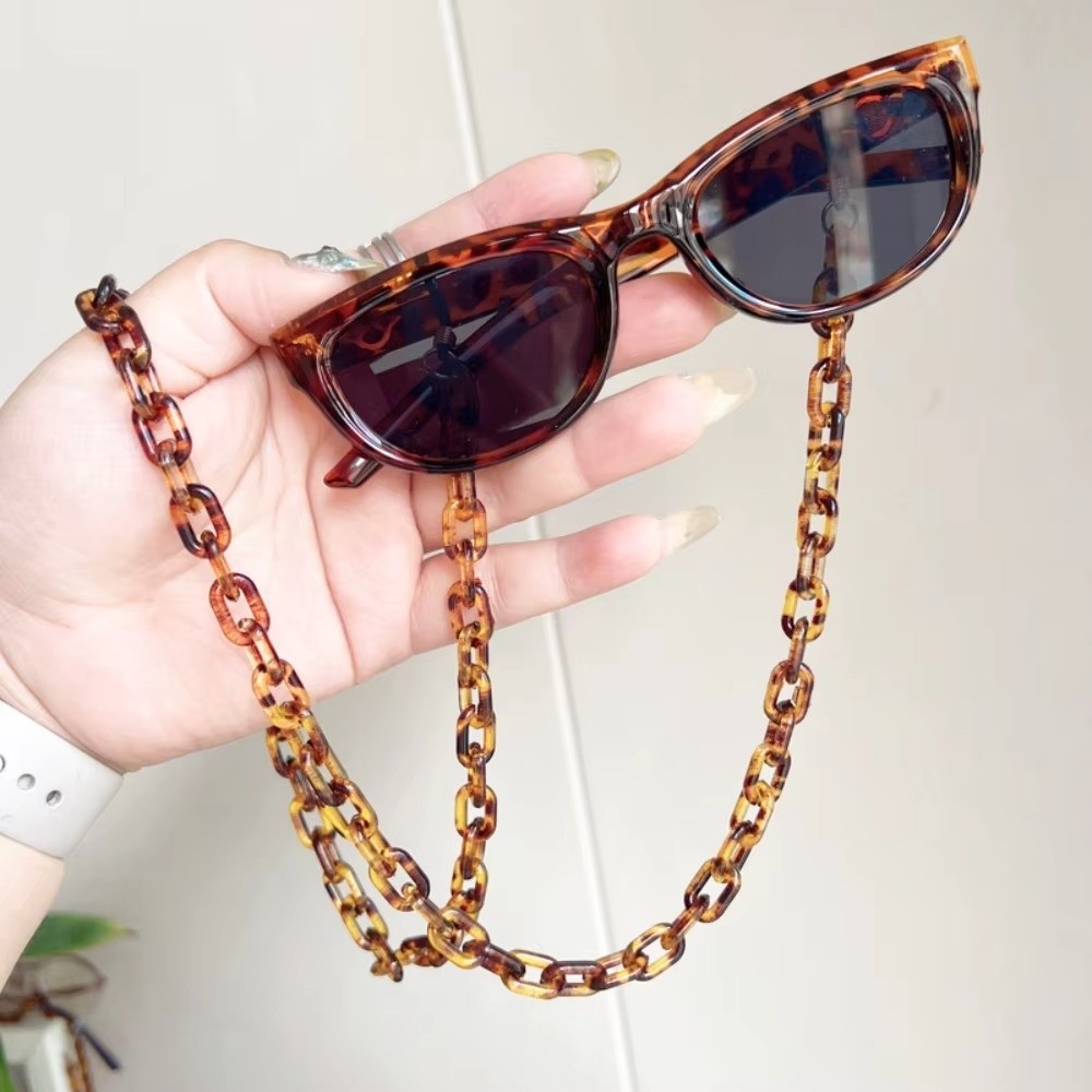 Sunglass Retainer Cord - Rantai Kacamata Akrilik Motif Leopard Anti-Slip