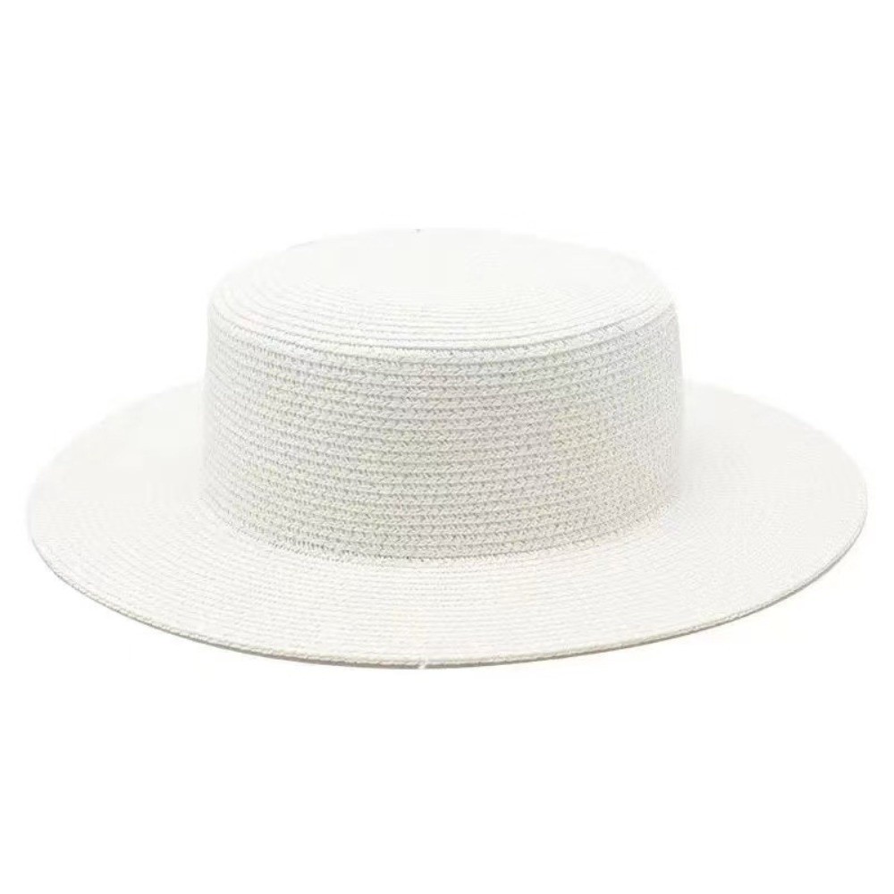 Bucket Hat Straw - Topi Jerami Pinggiran Lebar Modis Topi