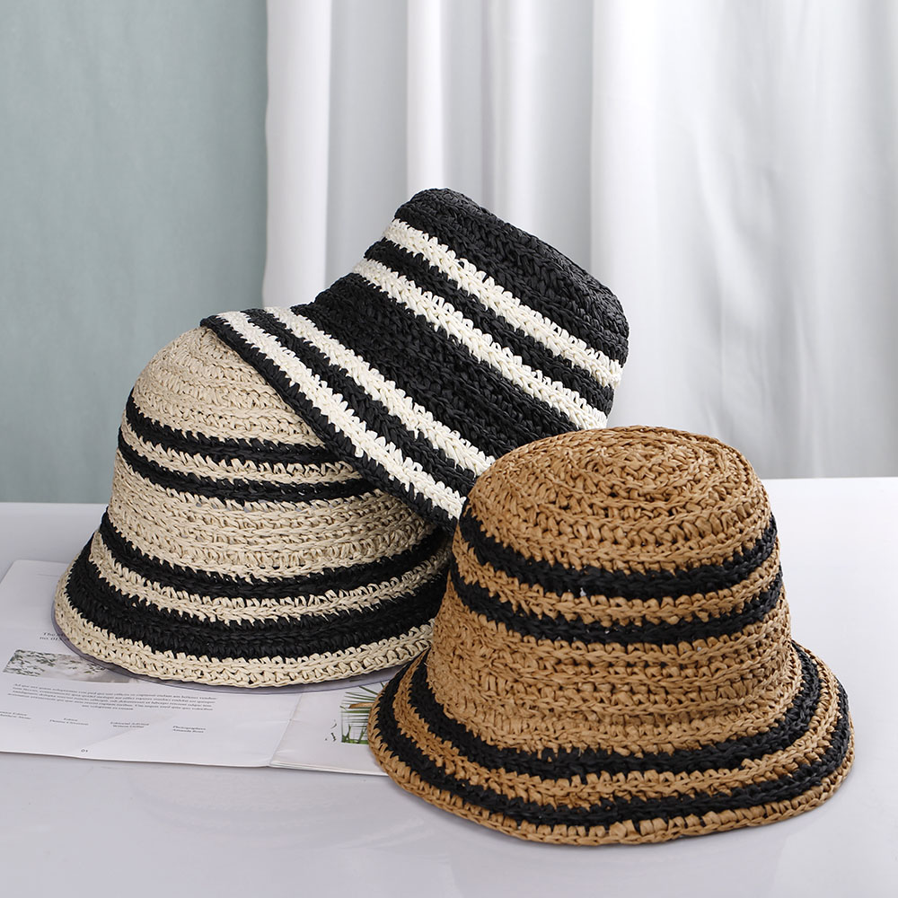 Topi pantai wanita topi Bucket - Bucket Hat Straw ulasan dan harga