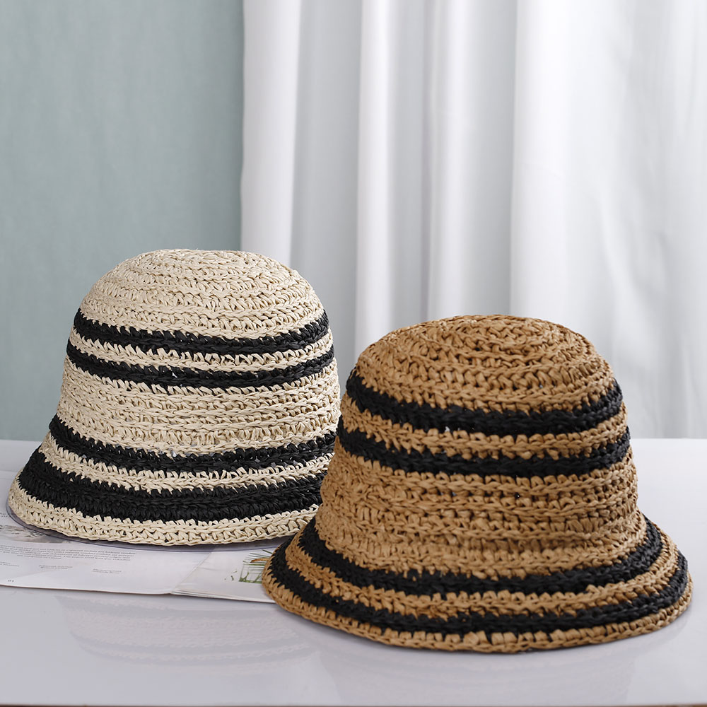 Topi pantai wanita topi Bucket - Bucket Hat Straw ulasan dan harga