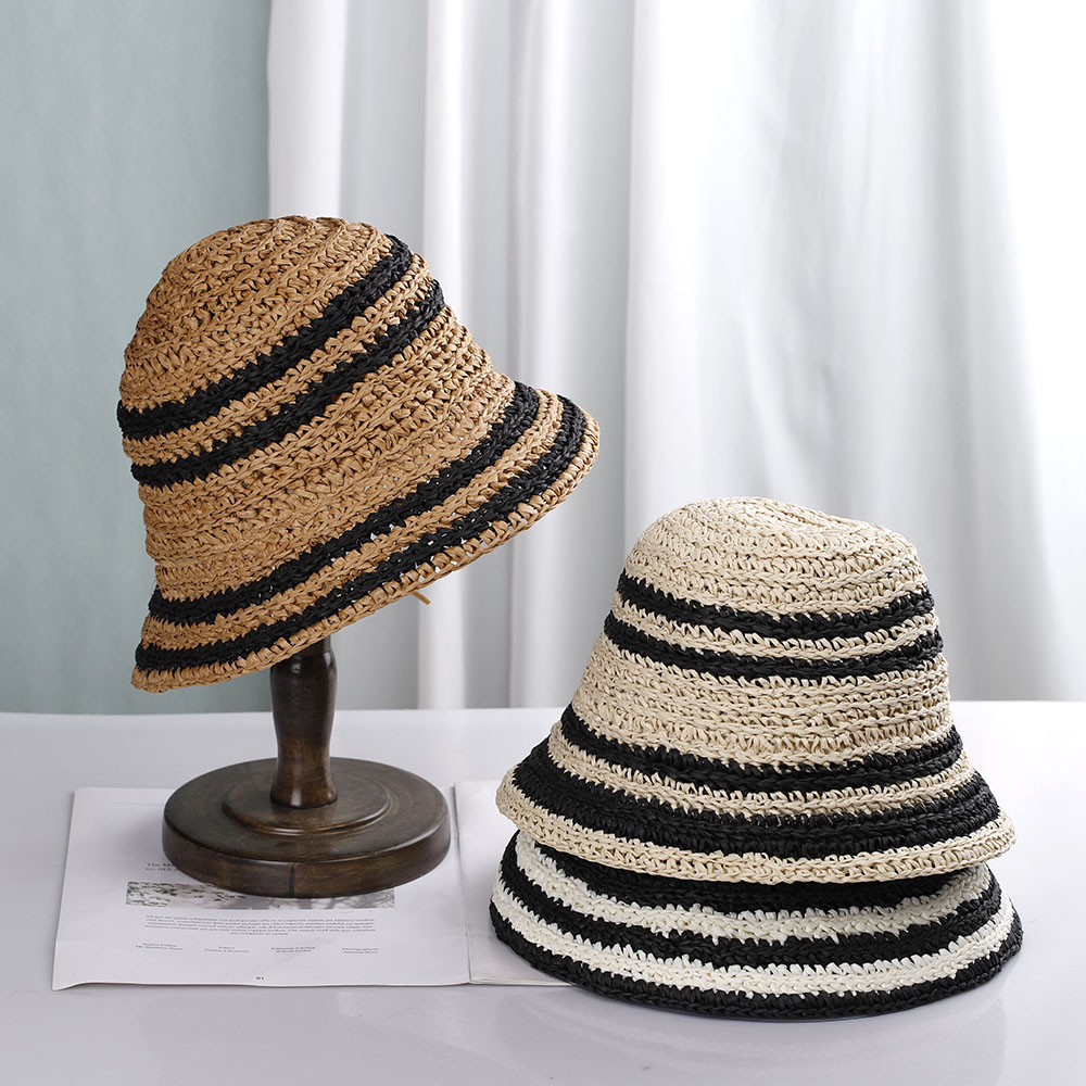 Topi pantai wanita topi Bucket - Bucket Hat Straw ulasan dan harga