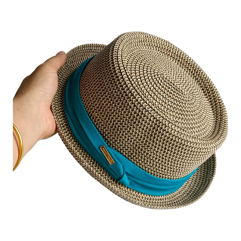 Topi Pork Pie Pria Lipat Tiga  - Bucket Hat Straw ulasan dan harga