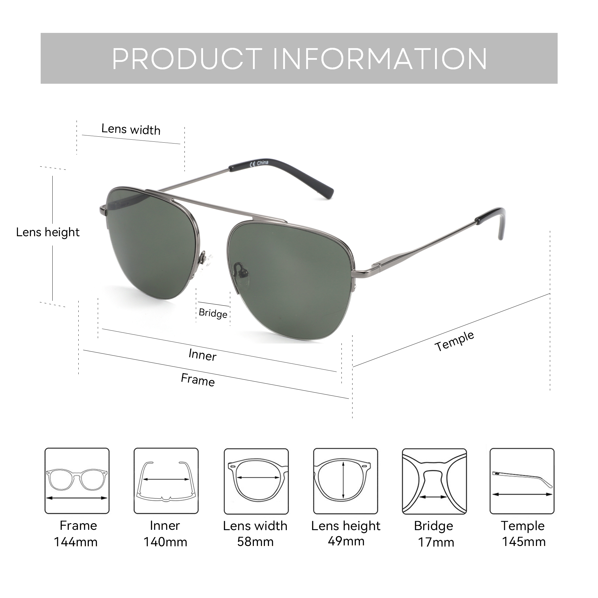 BLUEMOKY kacamata hitam UV400  - Sunglasses Aviator Polarized ulasan dan harga