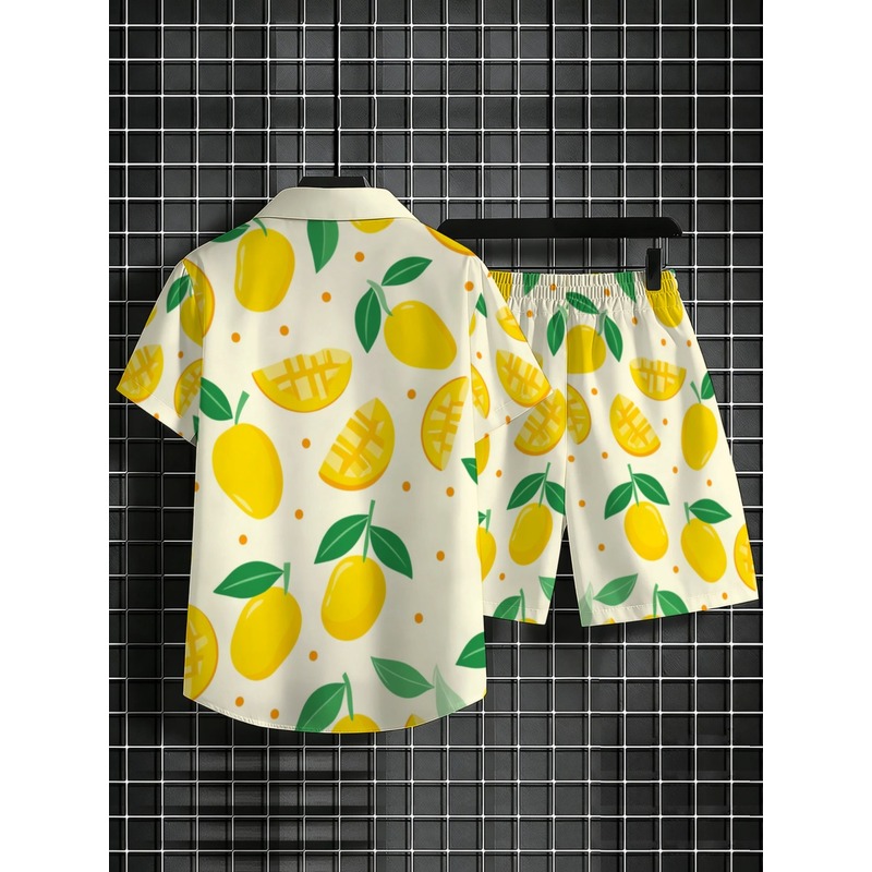 Setelan Kemeja Lengan Pendek d - Short Linen Drawstring ulasan dan harga