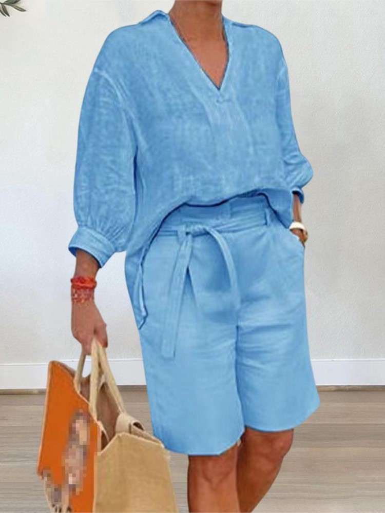 Setelan pakaian wanita katun L - Linen Shirt Breathable ulasan dan harga