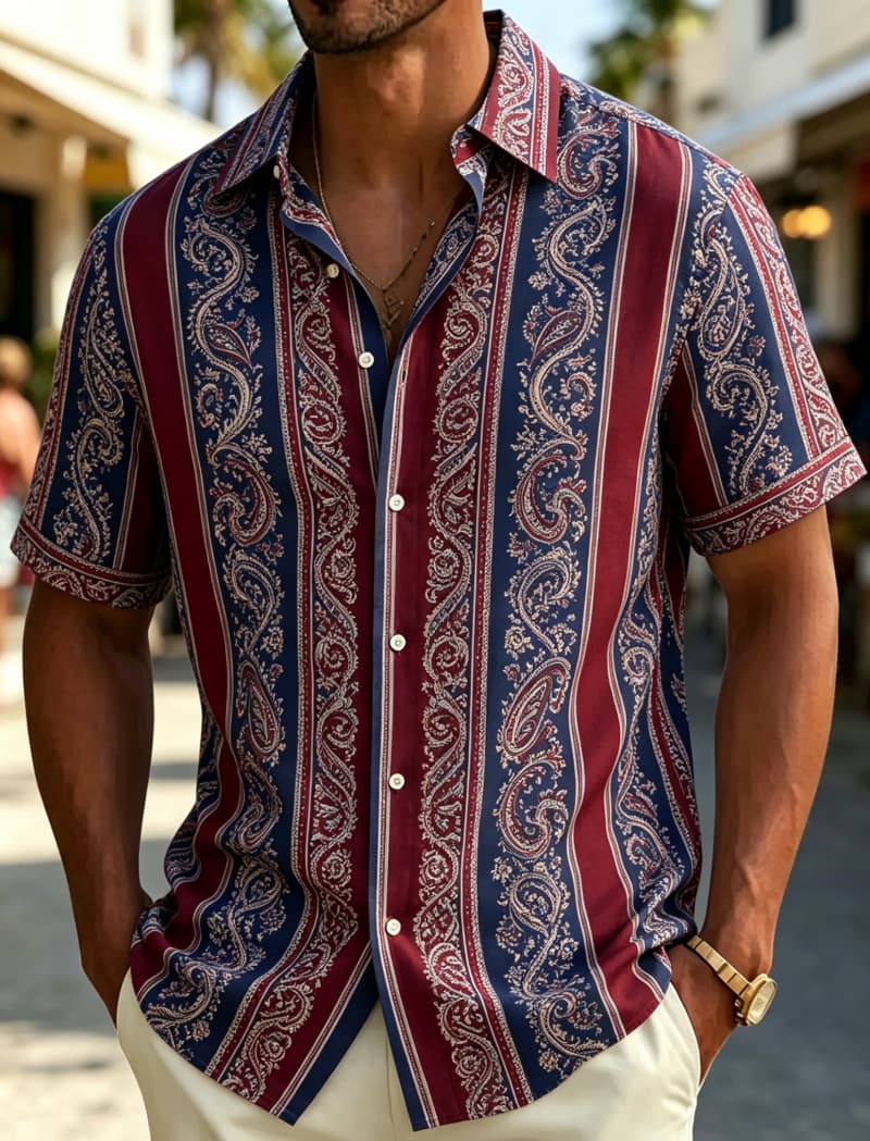 Kemeja Pria Lengan Pendek Kera - Resort Shirt Floral ulasan dan harga