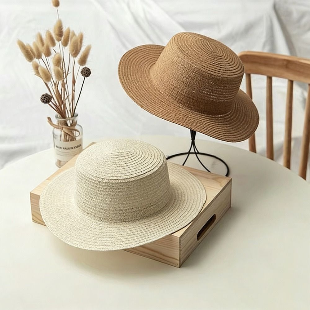 Topi Jerami Pinggiran Lebar Mo - Bucket Hat Straw ulasan dan harga