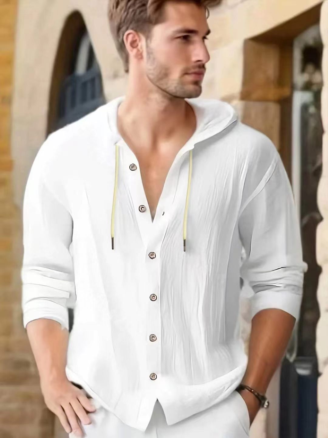 Kemeja Lengan Panjang Pria War - Linen Shirt Breathable ulasan dan harga