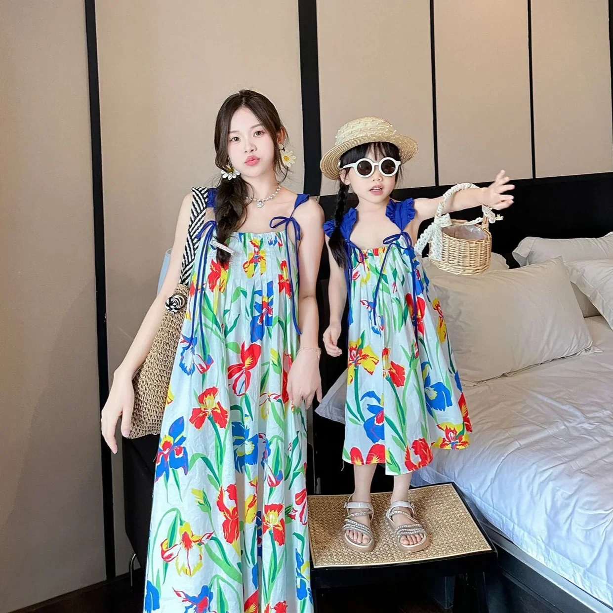 Baju liburan Korea baju gadis  - Resort Shirt Floral ulasan dan harga